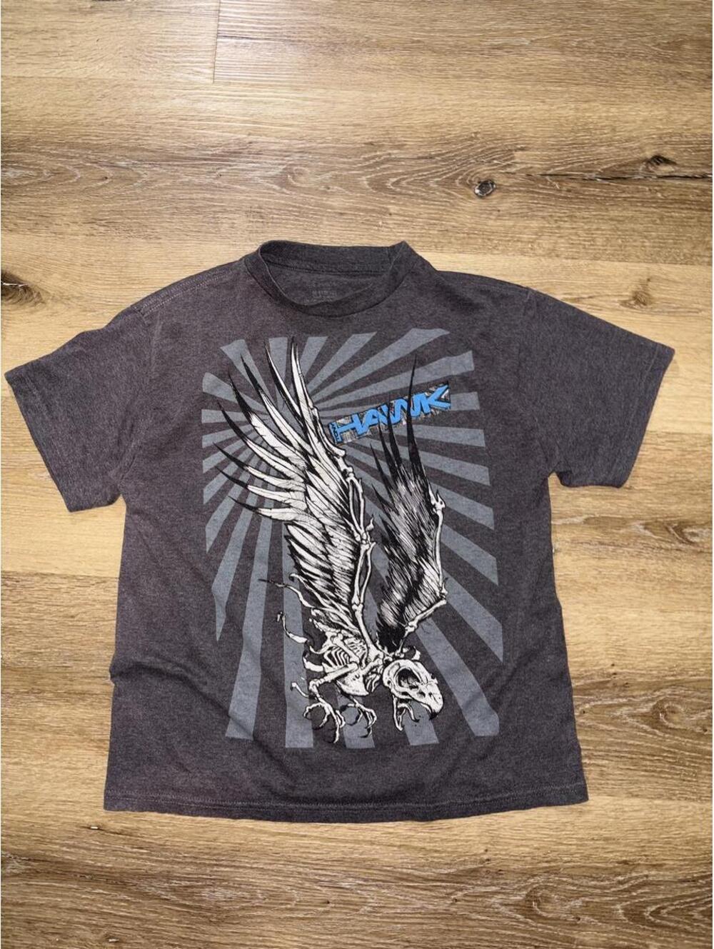 Tony Hawk Skeleton Eagle Graphic Tee Gray